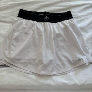 White Alo Match Point Tennis Skirt